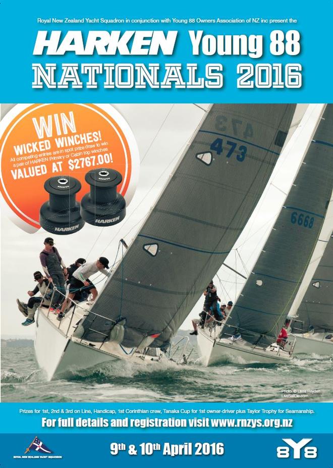All competitors in the draw to win a pair of Harken Winches - 2016 Harken Young 88 Nationals  © Young 88 Media